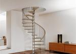 Indoor / Outdoor Custom Spiral Staircase Steel Post With Rod Bar Balstrade