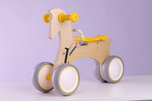 Wholesale Toddler 6inch Wheel Birch Log Rocking Horse Balance Bike Without Base from china suppliers