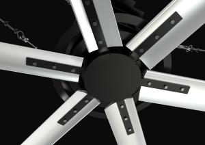 Wholesale Industrial 24ft HVLS Ceiling Fan For Show Room from china suppliers