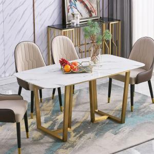 Wholesale Hotel Dining Table With Turntable Stainless Steel Legs 1.6M Length from china suppliers
