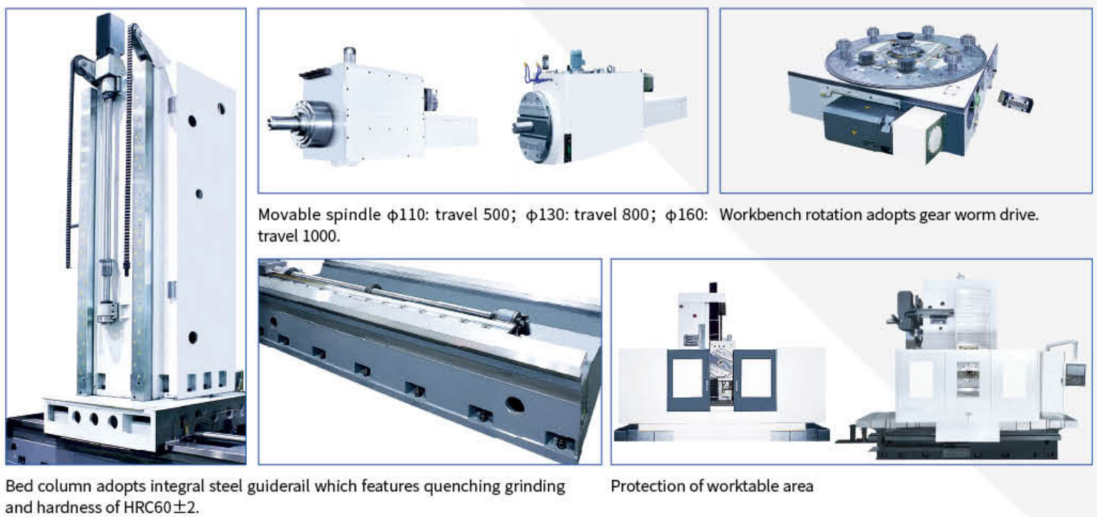 SMTCL Horizontal Milling Boring Machine TK6511 CNC Milling Machine SIEMENS System 5 Axis Machining Center