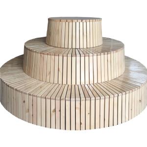 Wholesale Haoyida 2900*450mm Backless Wooden Round Tree Bench from china suppliers