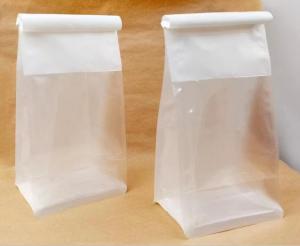 Wholesale OEM ODM 50g Natural White Paper Bread Packaging Bags Moisture Proof from china suppliers