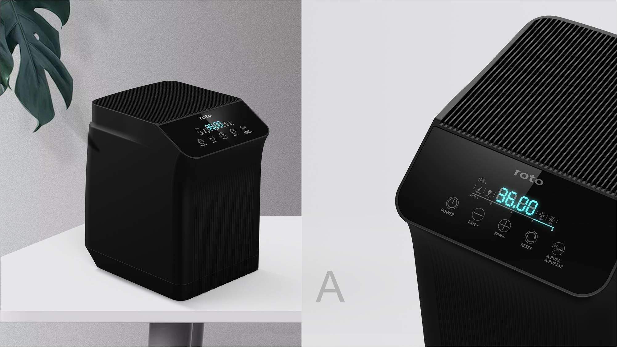 Home PM2.5 Duct Air Cleaner Hepa And Carbon Filter Air Purifier With Digital Display