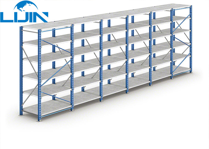 Warehouse Commercial Shelving System , Butterfly Hole Steel Storage Shelves