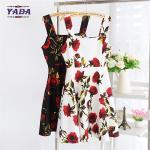 Western fashion summer umbrella floral casual one piece cute dresses western