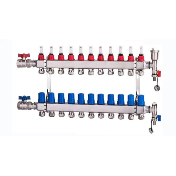 304 Stainless Steel Underfloor heating manifolds 5 loops