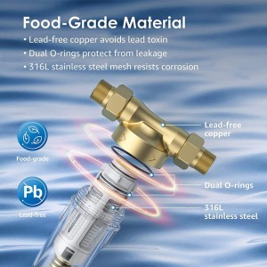 Backwash Spin Down Sediment Water Filter Whole House Pre-Filtration System, 50-Micron (4)