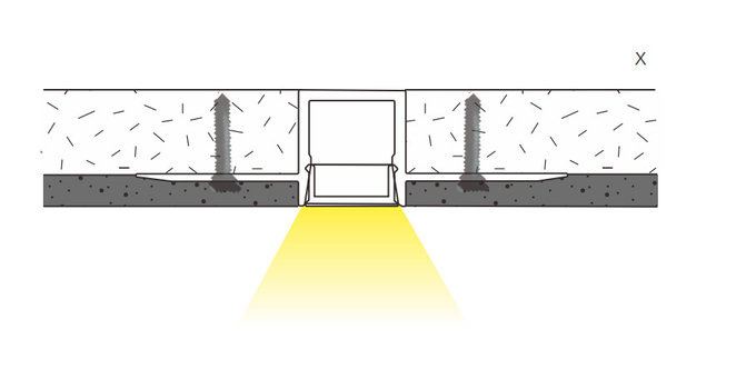 13mm IP20 LED Linear Light Corner Recessed Trimless Led Aluminium Profile