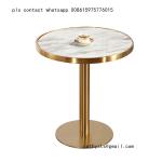 Customized Hairline Gold stainless steel table chair for restaurant metal