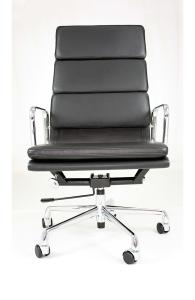 Wholesale Full Genuine Leather Ergonomic Computer Chair , Black Comfortable Modern Office Chair from china suppliers