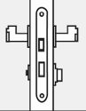 Commercial Mortice Bathroom Lock Privacy Fucntion EN1634 EN12209 and CE Marking