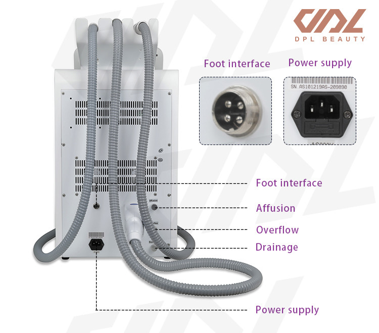 Portable 3 in 1 Multifunctional E-light IPL RF Nd Yag Laser Machine with 808 Diode Laser for Beauty Salon