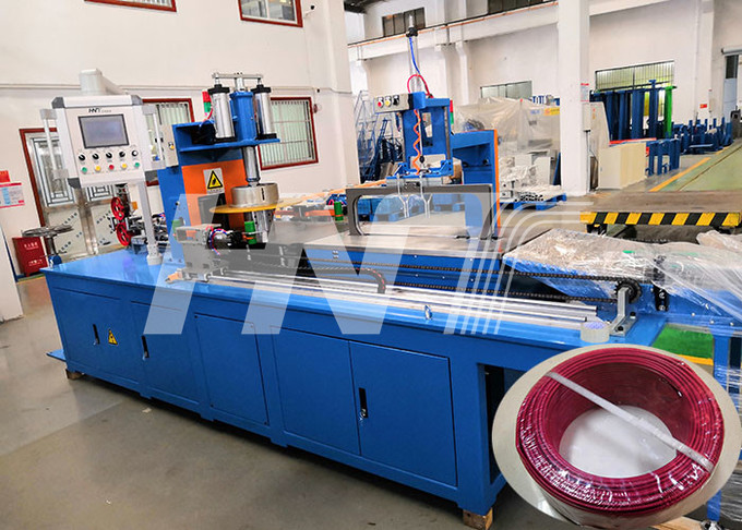 Automatic Wrapped With Shrink Film Packing Machine Max. Coil φ600mm Cable Coiling Line