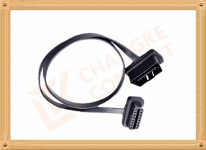 Wholesale Vehicle Flat Male to Female OBD Extension Cable PVC CK-MF08D01 from china suppliers