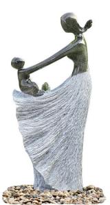 Wholesale Decorative Garden Fountains , Statue Water Fountains With Plastic Pump Material from china suppliers