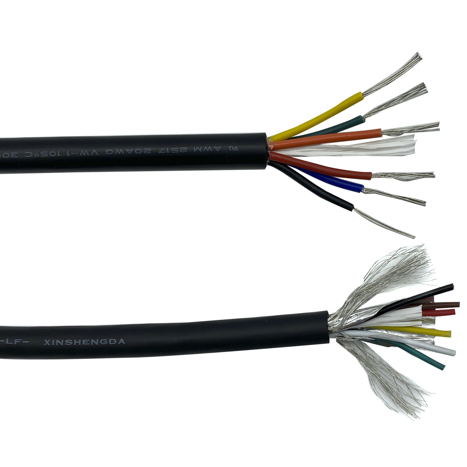 24 Conductor Tinned Copper PVC Multicore Cable With 600V Voltage Rating And 20-10 AWG Gauge