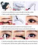 Synthetic Fiber Natural Fake Eyelashes Full Strip 5 Pairs In Tray