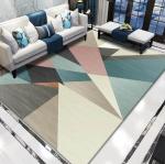 Home Machine Washable Full Living Room Floor Carpets Hand-Printed Sofa Bed