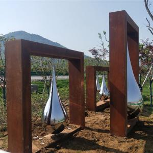 Wholesale Corrosion Resistant Corten Steel Sculpture Home Decor Sculpture With Stainless Steel from china suppliers