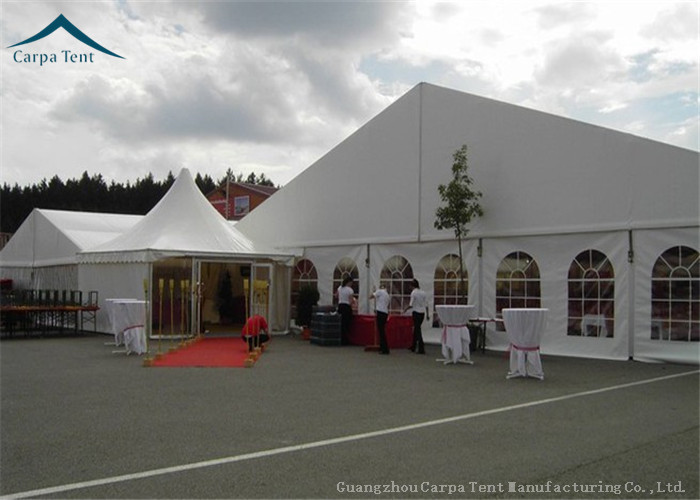 Wide Space 20 x 30 Beautiful Wedding Tents Colorful Decorations / Carpet PVC Fabric