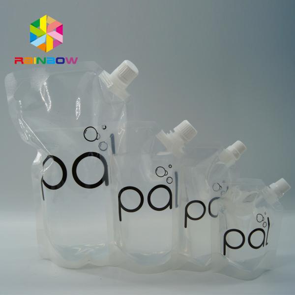 Reusable Baby Food Stand Up Spout Pouch Packaging Clear Drink Stand Up Spout