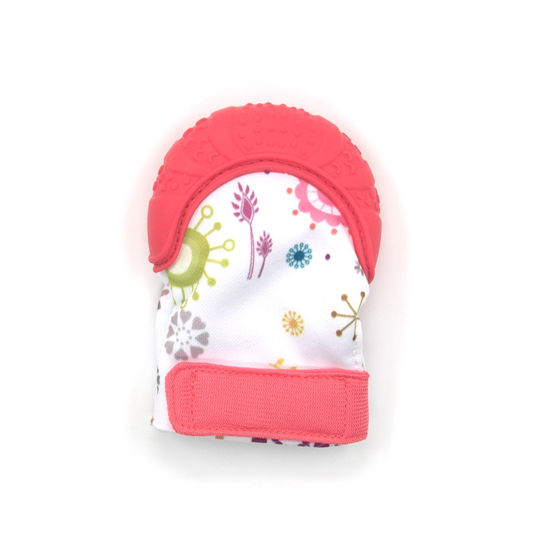 Safety OEM ODM Baby Teething Mitten BPA Free Hand Chew Mitt