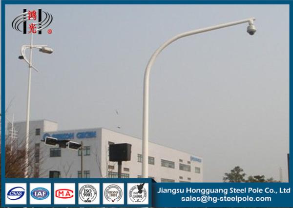 Anti - Rust Steel Traffic And Telescopic CCTV Camera Pole More Than 15 Years