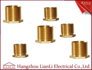 Wholesale Brass Male Bush Brass Electrical Wiring Accessories Long Hexagon Head GI Thread from china suppliers