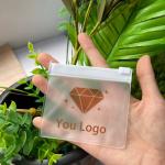 Small Frosted PVC Jewelry Zipper Bags Custom Printed Transparent Waterproof