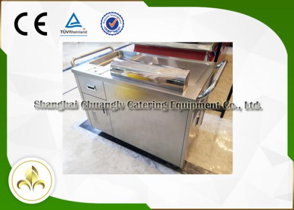 Mobile Japanese Hibachi Table Teppanyaki Electric Grill For Beef Mutton Chicken