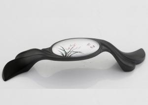 Wholesale Black Ceramic Hardware Pull Handles , Durable Kitchen Cabinet Door Handles from china suppliers