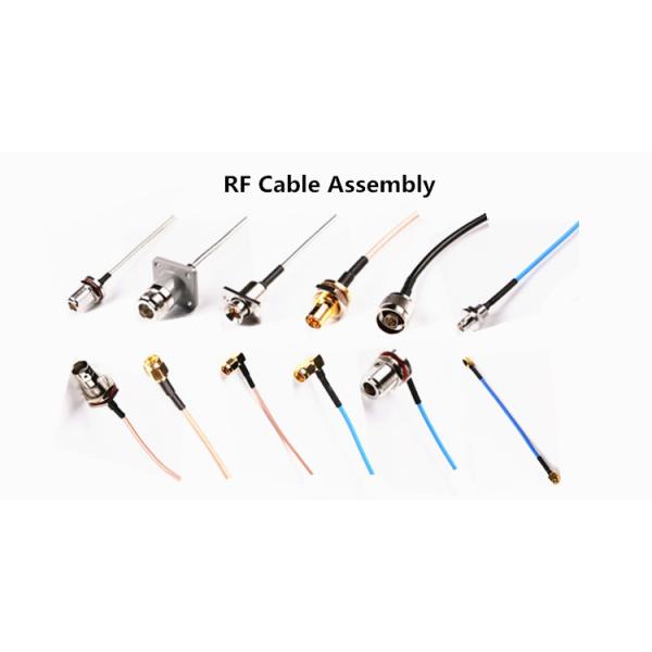 SMA Female Right Angle RF Cable Assemblies RG174/U Gold Plated