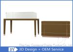 Simple Matte Brown Glass Display Cabinets With Lights For Jewelry Shop