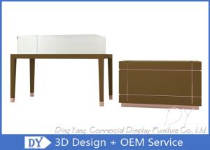 Wholesale Simple Matte Brown Glass Display Cabinets With Lights For Jewelry Shop from china suppliers