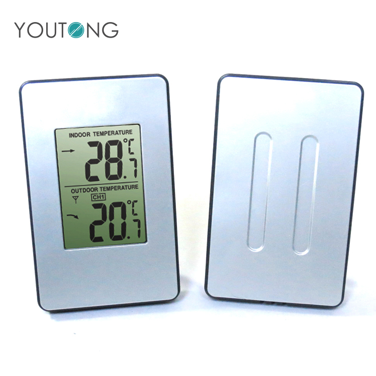 433MHz Remote Weather Station Wall Mounting Freestanding Indoor Outdoor Thermometer Wireless