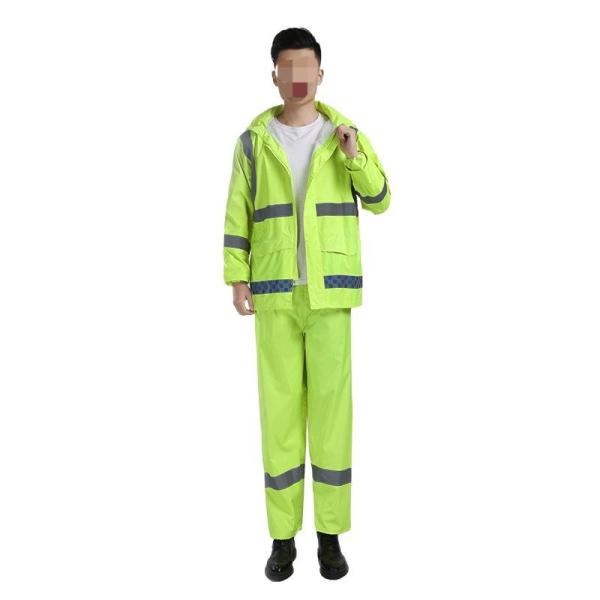 PU Coating Full Body Protection Military Raincoat Poncho Waterproof For Cycling