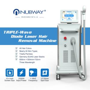 Wholesale newest 3 in 1 triple wavelength painless 808 755 1064 diode laser hair removal for all skin type from china suppliers