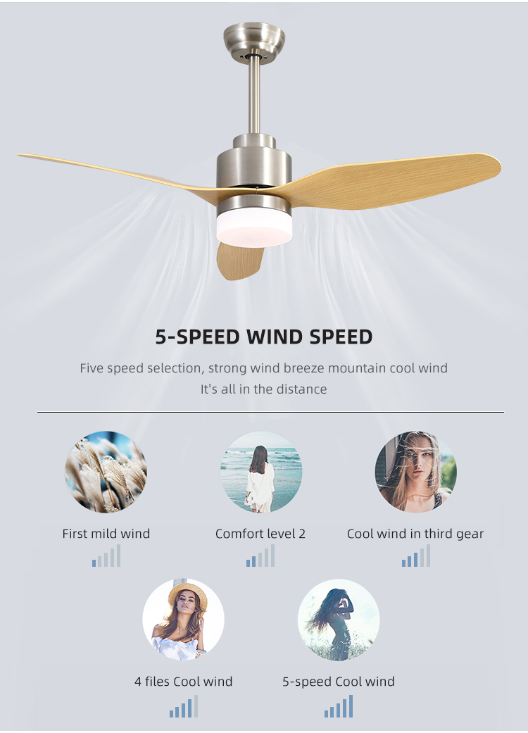 3 Blade 65W 120V Electric Remote Control Ceiling Fan Light 47 Inch Ceiling Fan