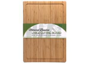 Wholesale Laser Logo Bamboo Large Wooden Cutting Boards Rectangle Shaped With Juice Groove from china suppliers