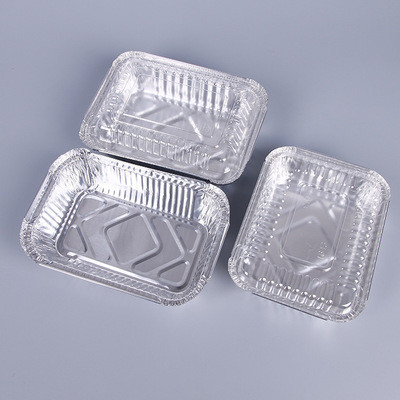 4900ml Tin Foil Food Takeaway Boxes For Eggplant Needle Mushroom Nori