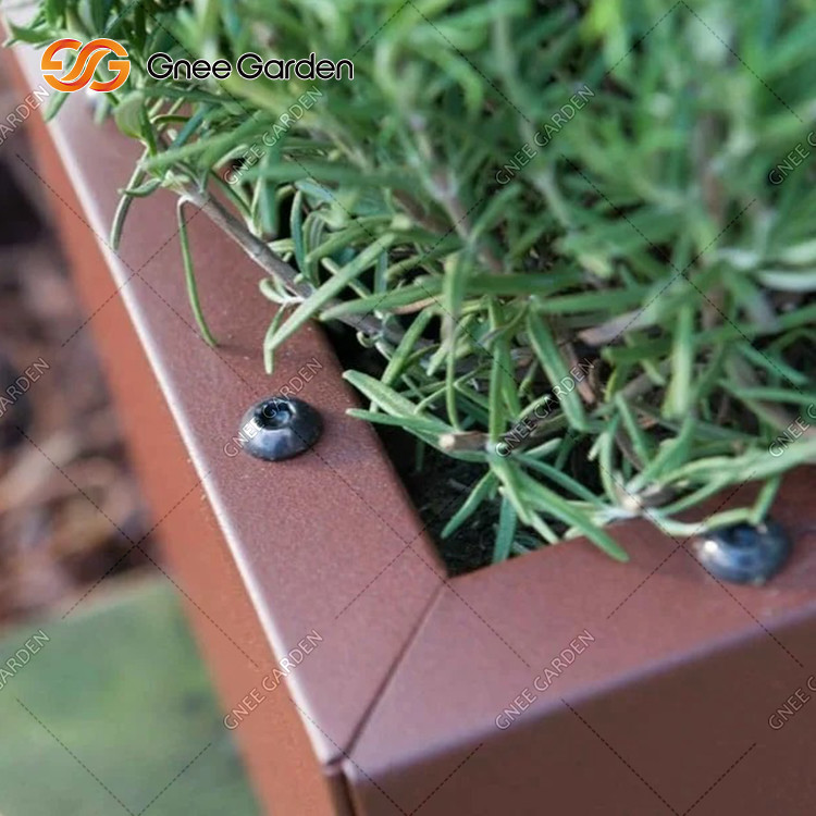 Customized Large Plant Pot Outdoor Metal Planting Box Big Garden Flower Pots Corten Steel Planter