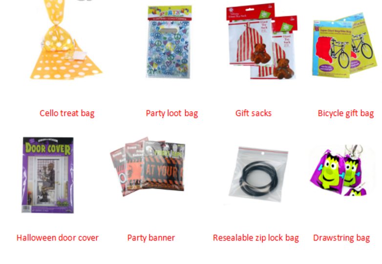 New Design Christmas Candy Bags Plastic Gift Bags Package Treat Bags