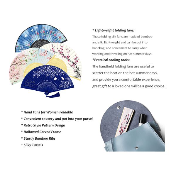 Eco-Friendly Traditional Chinese Bamboo Folding Fan For Decoration