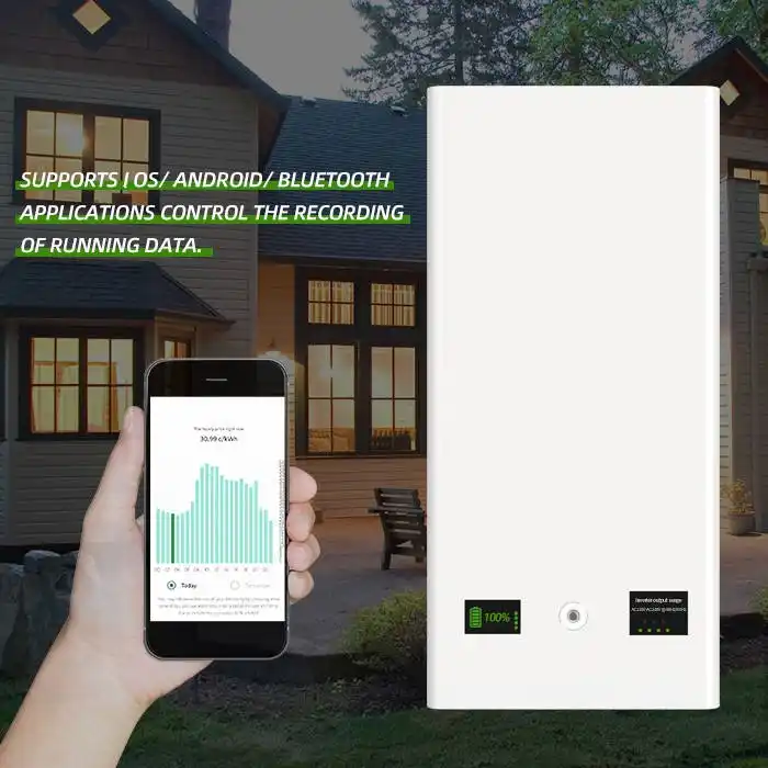 White 51.2V 100Ah Solar Energy Storage Battery System All-in-One Solution with Integrated Inverter
