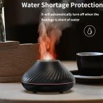 HOMEFISH Small Room Dehumidifier Flame Light Effect PP Fuselage Essential Oil