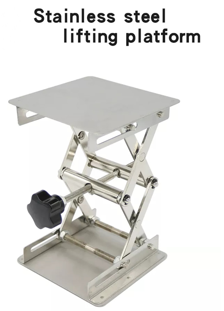 School Lab Stand Table Scissor Lift 250*250mm Manual Laboratory Scissor Lift