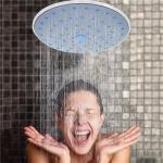Ceiling / Wall Mounted Rain Shower Head , 6 Inch Round Rain Shower Head Easy