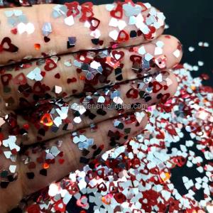 Wholesale Solvent Resistant Valentines Day Loose Glitter Polyester Chunky Glitter Bulk for Nail Art from china suppliers