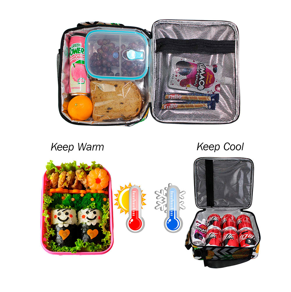 Zippered 3D Dinosaur Insulated Lunch Cooler Bags